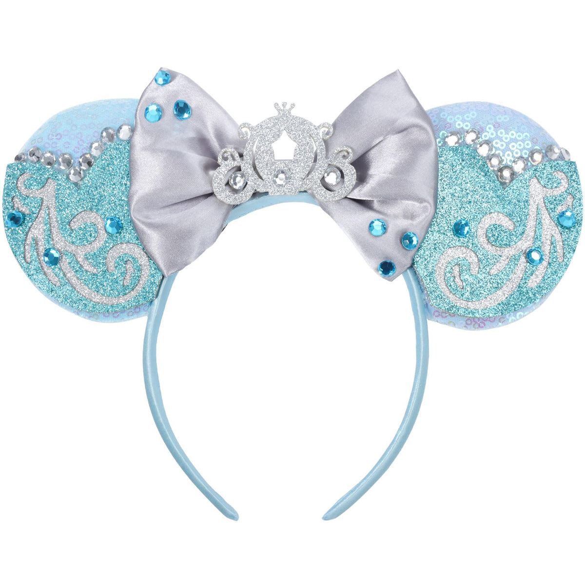 CANMIL diadema orejas de ratón frente y lazo, ideal para looks de princesa
