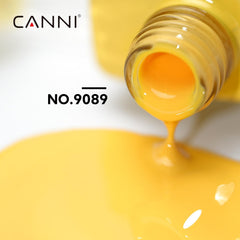 CANNI gel de uñas amarillo neón, diseño de la botella para ver la tonalidad.