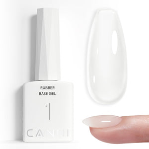 Base gel transparente lechoso de CANNI, muestra el color real para elegir tono