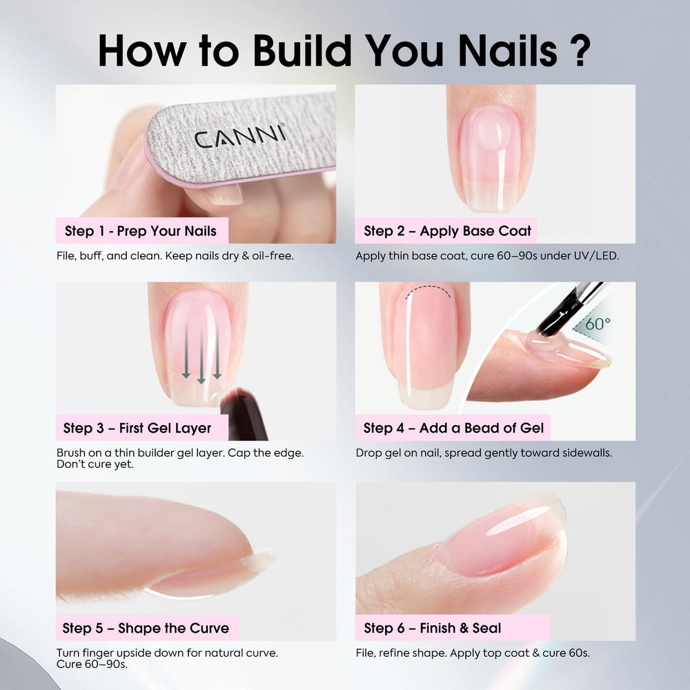 CANNI ayuda a fortalecer las uñas naturales y prevenir quiebres.