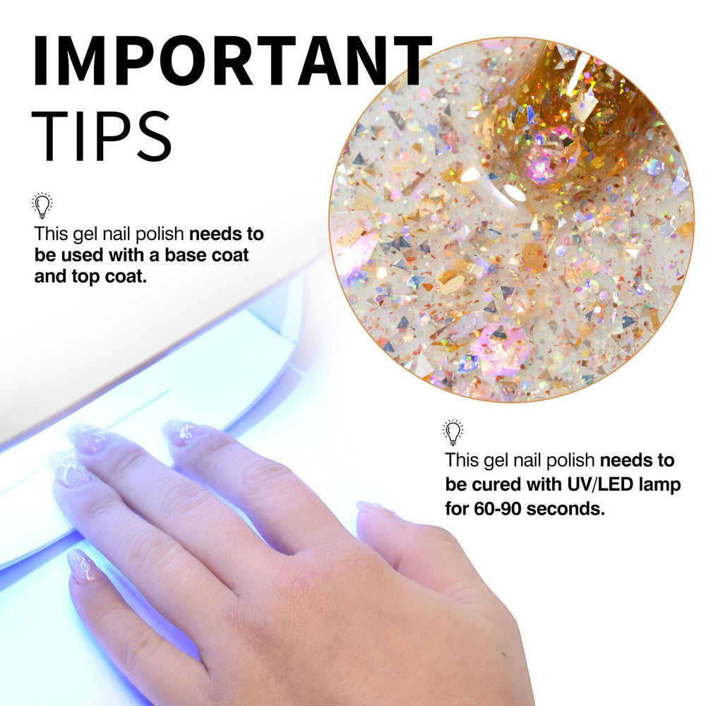 CANNI Glitter Gel, duración de hasta tres semanas con base y top coat.
