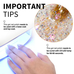 CANNI Glitter Gel, duración de hasta tres semanas con base y top coat.