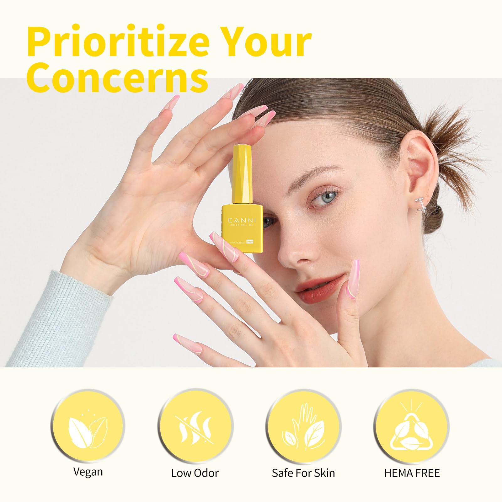 CANNI Se cura bajo lámpara UV o LED para manicura eficiente.