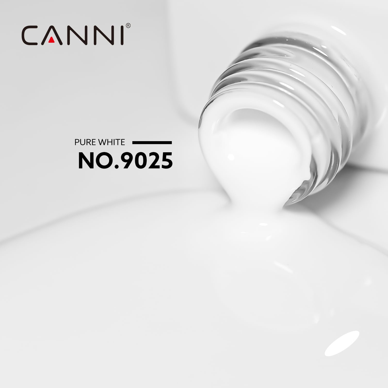 CANNI: aplicación suave del gel blanco para uñas lisas.