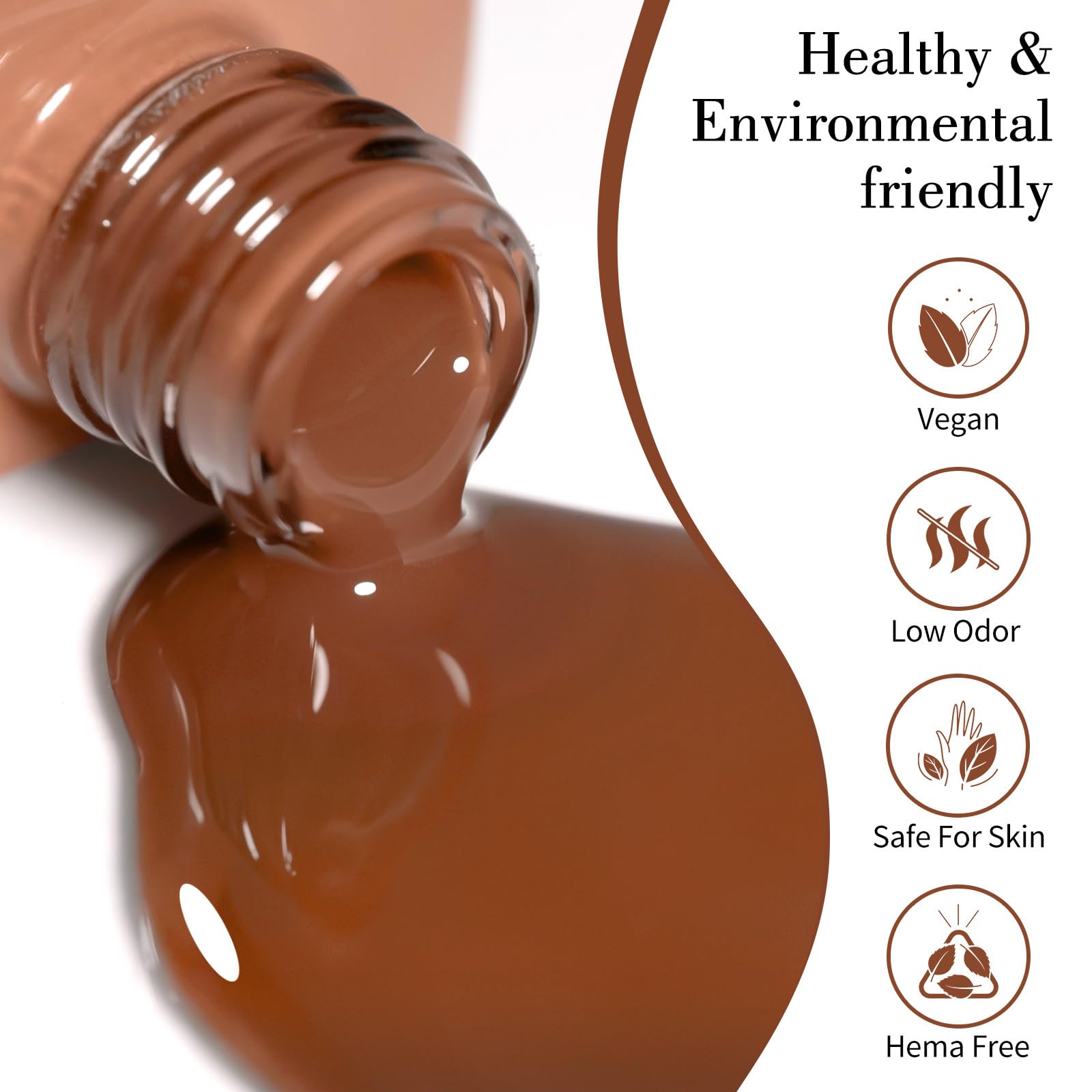 Esmalte Gel CANNI Caramelo Café en botella de color para ver el tono real.