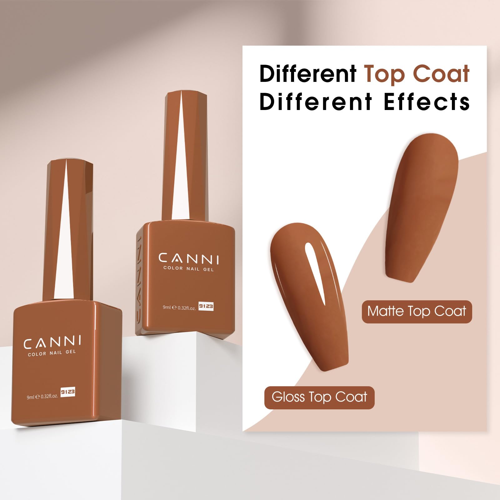 Durabilidad de CANNI Gel Caramelo Café, semanas de uso sin desconchados.