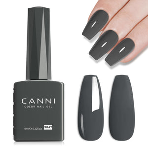 CANNI esmalte gel gris frasco, brillo intenso para manicura.