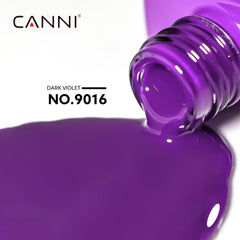 CANNI Esmalte gel púrpura oscura, aplicación suave para uñas uniformes.