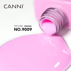 CANNI esmalte gel rosa, pigmento alto para cobertura uniforme.