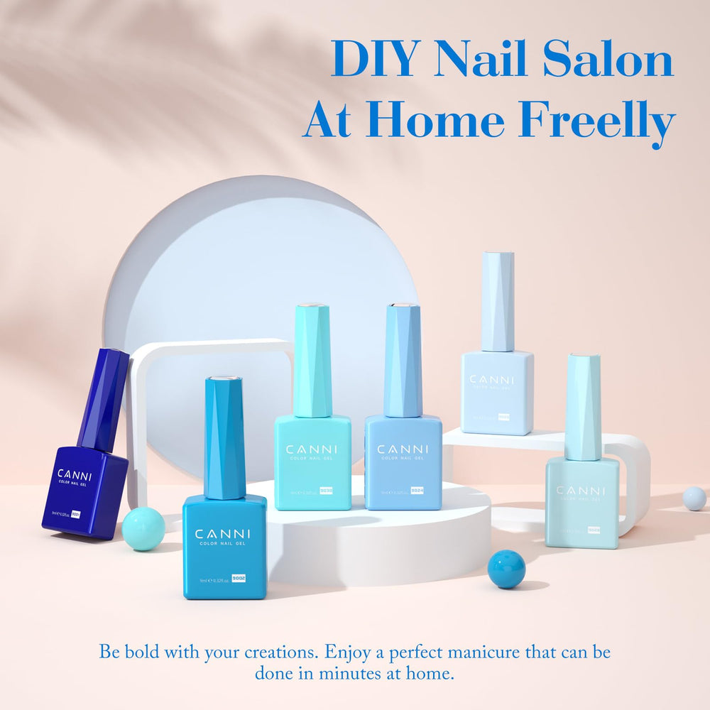 Conjunto CANNI de geles ofrece 6 colores para manicura.