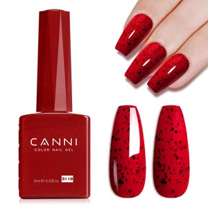 CANNI Esmalte gel vino rojo brillante en botella para un acabado uniforme