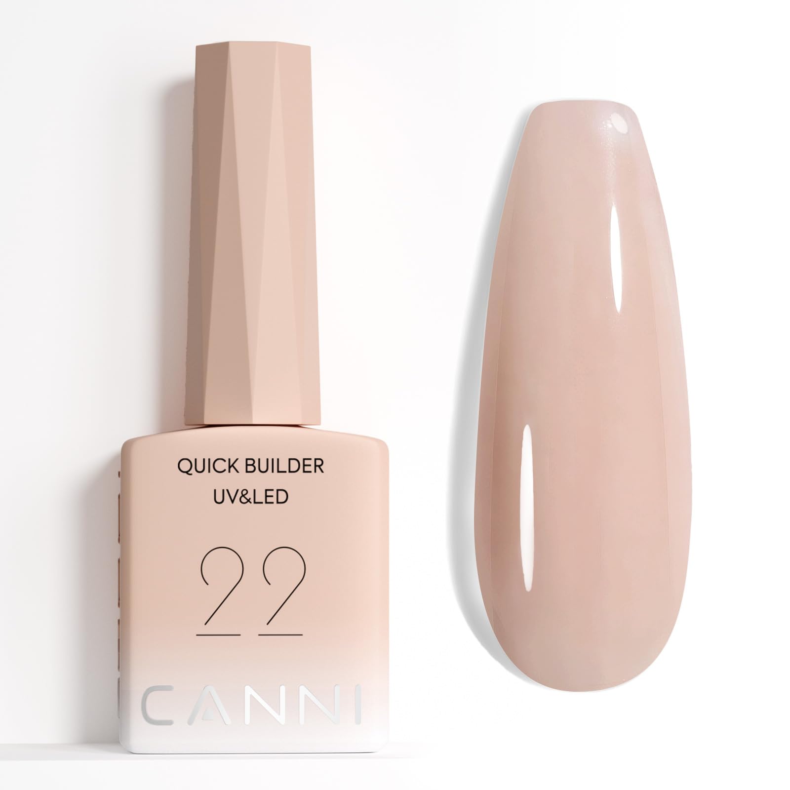 CANNI gel de construcción para uñas en envase, listo para uso profesional y doméstico.