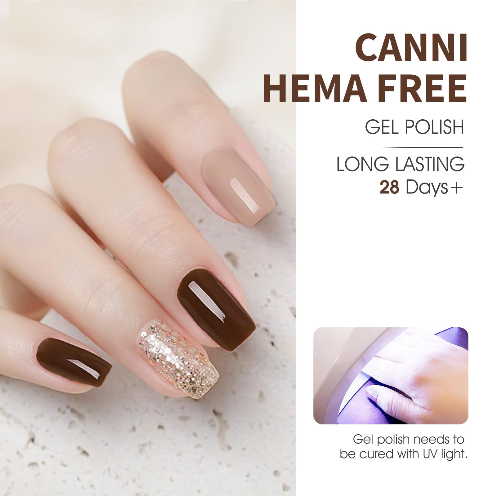 CANNI gel-nail-polish-kit empaque regalo elegante ideal para ocasiones.