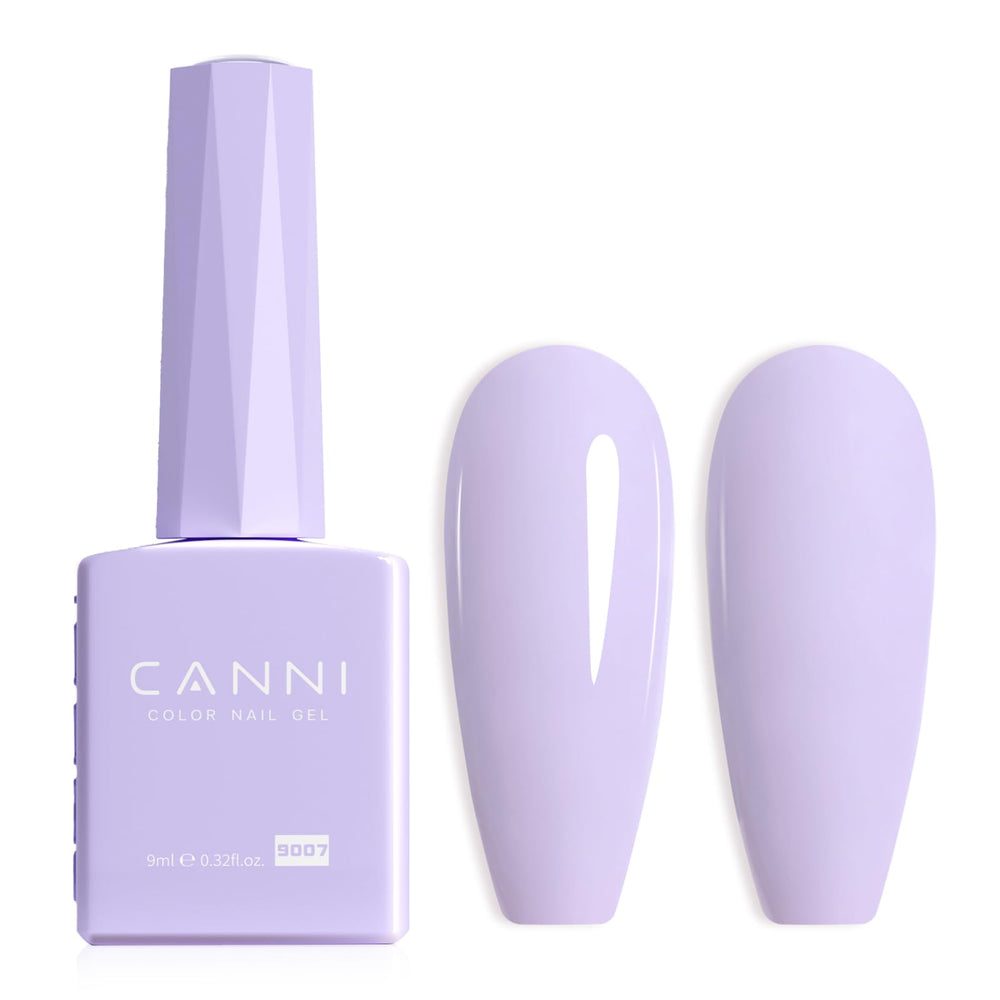 Gel CANNI púrpura lila en botella, color exacto para manicura en casa