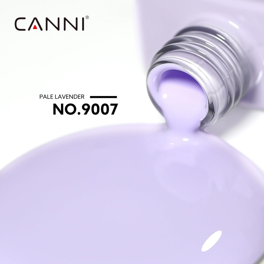 Gel CANNI púrpura lila muestra cobertura uniforme