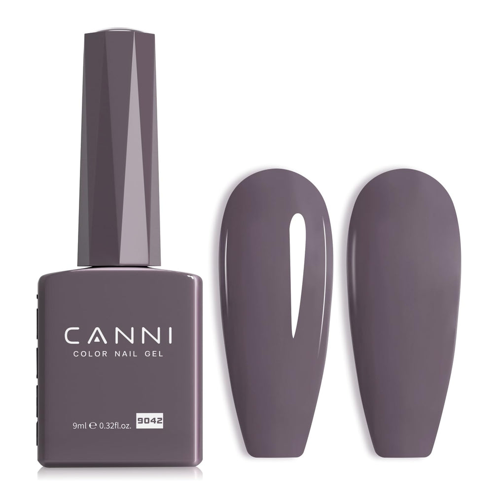 Esmalte gel CANNI gris oscuro con alto brillo para uñas