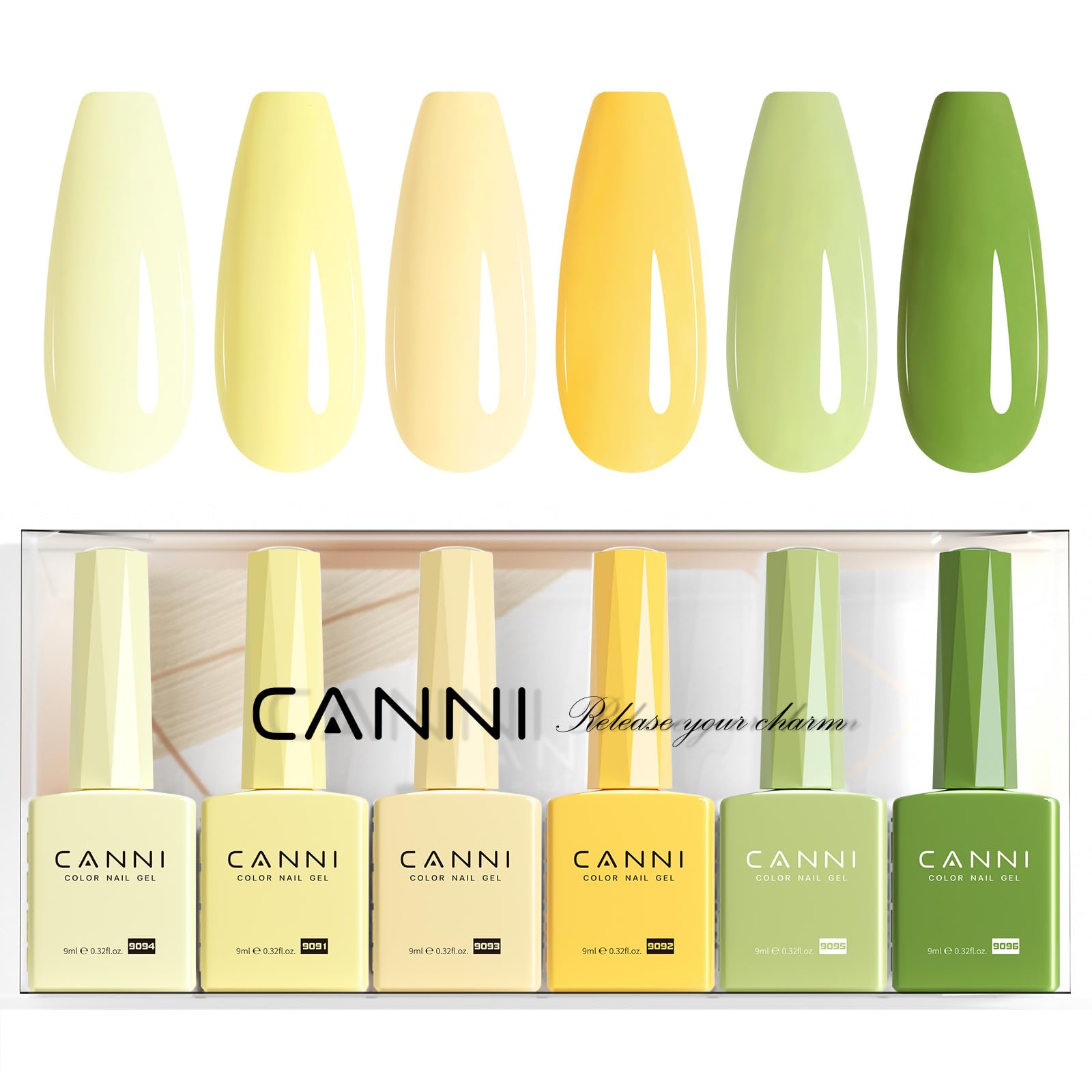 Set CANNI de gel con botes codificados para visualización precisa.