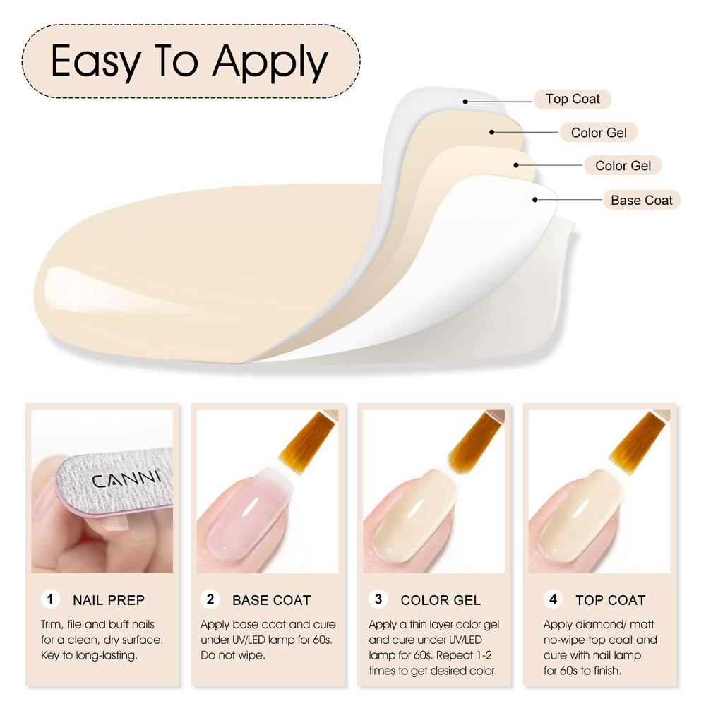CANNI Esmalte de Gel en tono neutro, regalo ideal para amantes de uñas