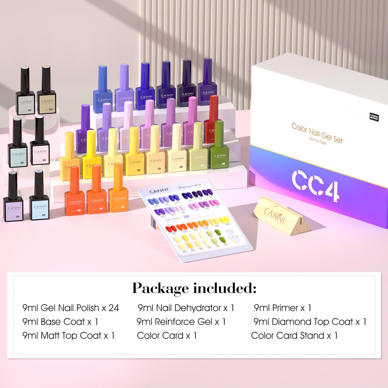 CANNI tono morado claro delineado para una manicura elegante.
