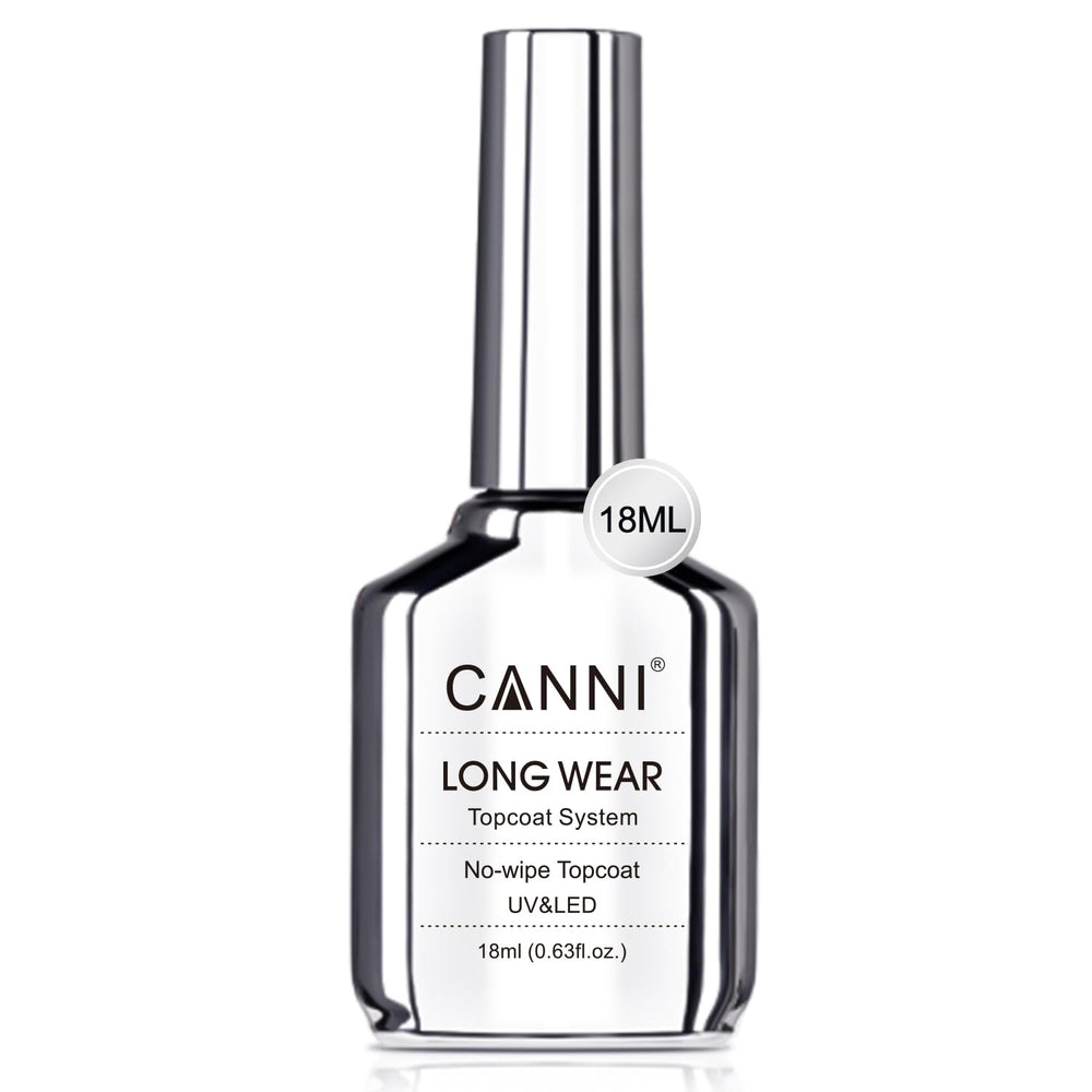 Top coat gel CANNI con brillo alto para uñas, acabado cristalino