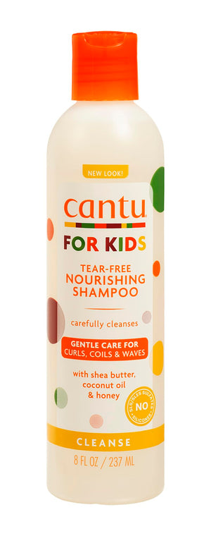 Cantu Care for Kids Shampoo sin lágrimas, botella de 8 oz para cabello rizado.
