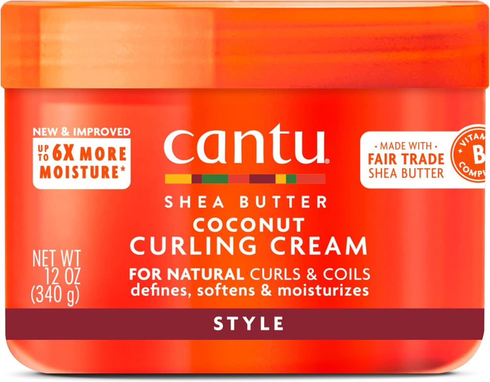 Cantu Shea Butter crema Coco para rizos, tarro de 12oz para definición natural