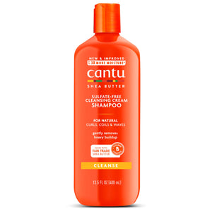 Cantu champú sin sulfatos en botella, limpieza suave para el cabello