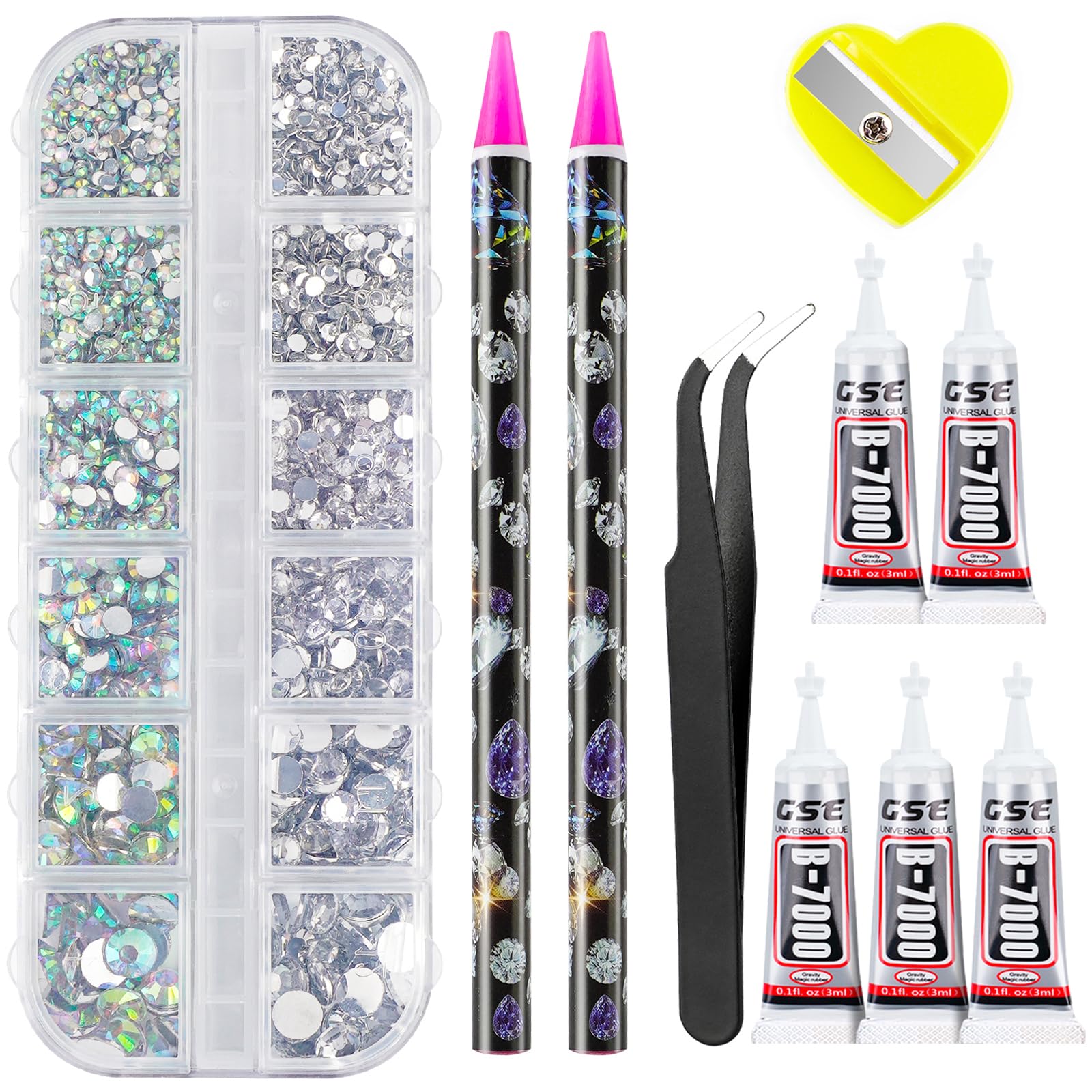CANVALITE rhinestones crystal AB para uñas con brillo duradero y uso versátil.