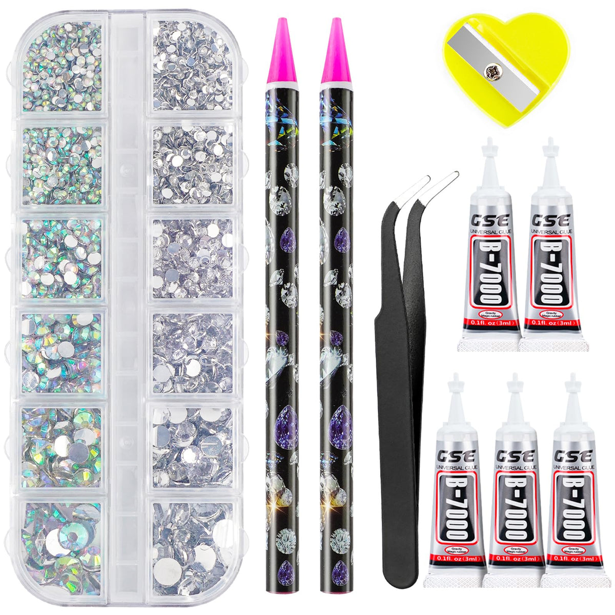 CANVALITE rhinestones crystal AB para uñas con brillo duradero y uso versátil.