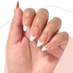 CANVALITE uñas precoloradas tono piel y blanco para look natural