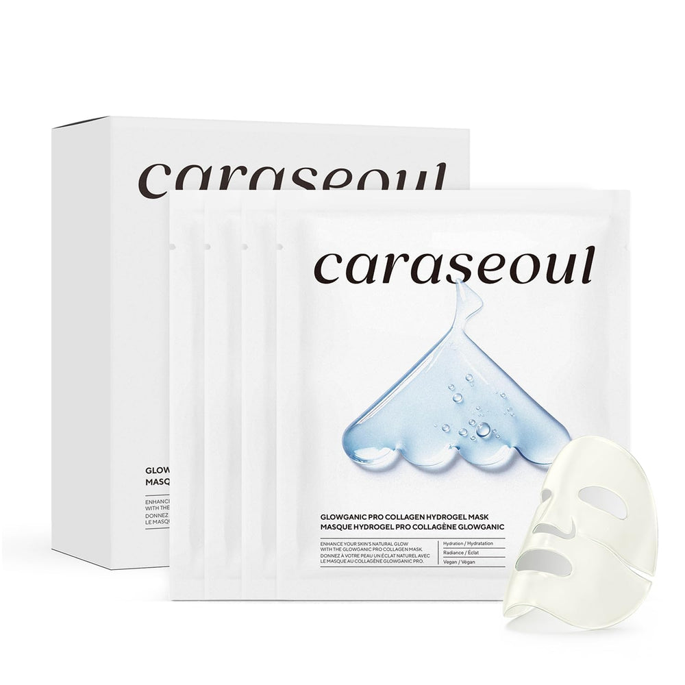 caraseoul Glowganic Pro máscara hidrogel, embalaje elegante para piel radiante