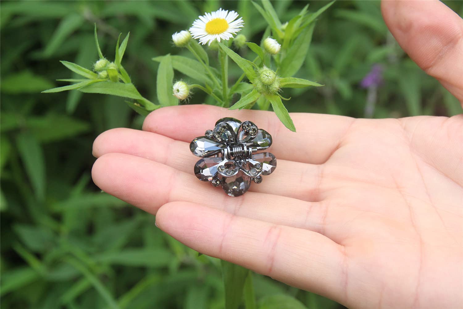Carede gancho pelo mariposa cristal para cabello grueso