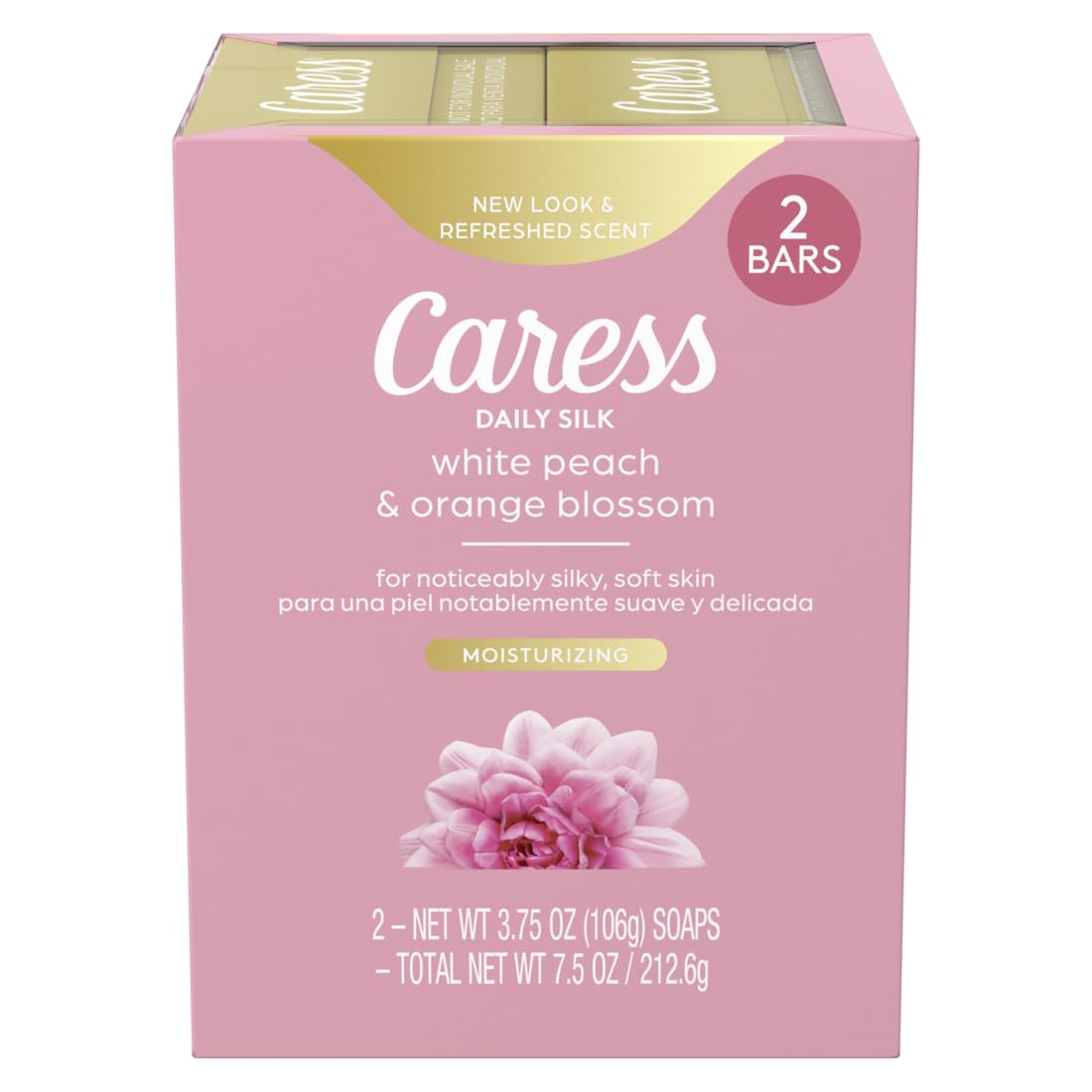 Caress Daily Silk: barra de jabón con espuma cremosa para una piel suave todo el día.