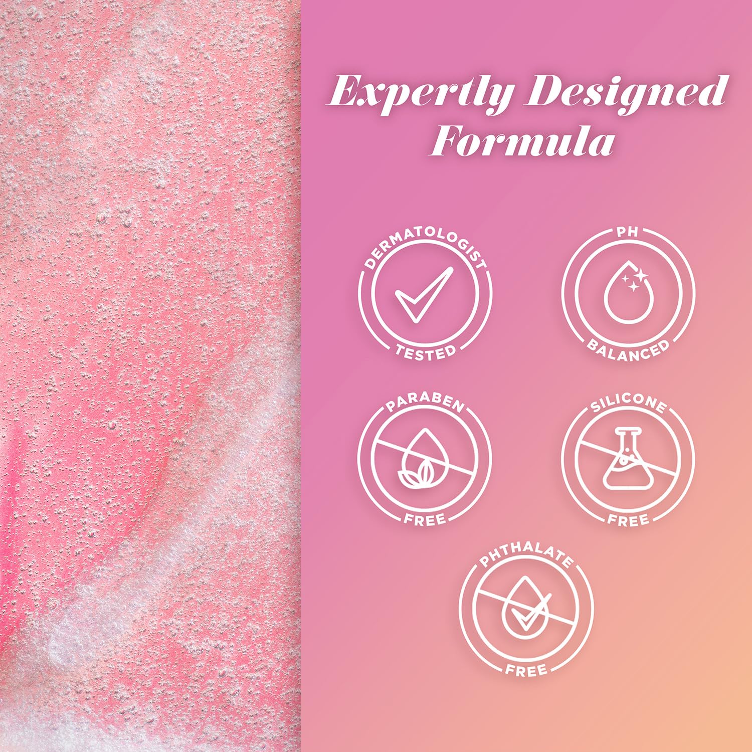 Caress Travel Body Wash con ácido hialurónico y B12 para una experiencia suave.