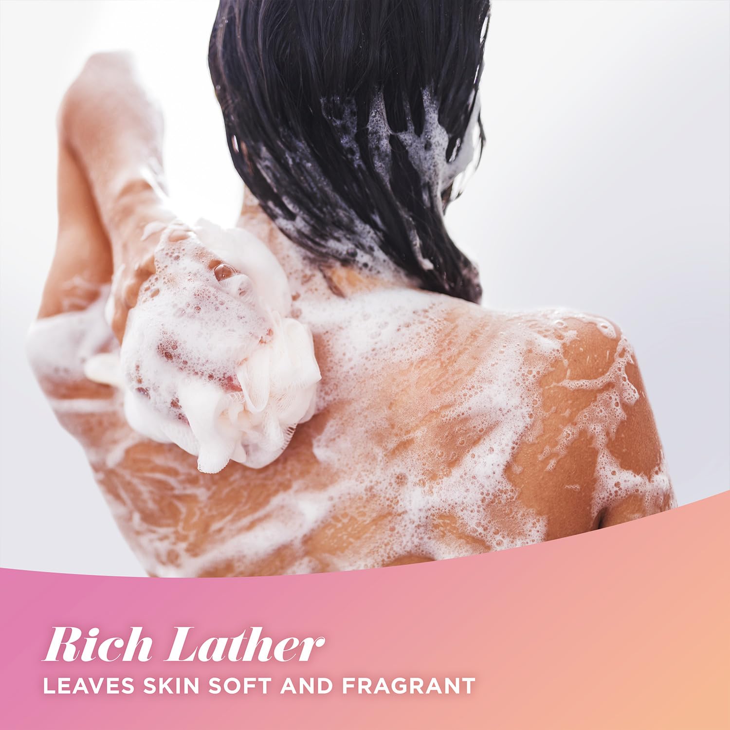 Caress Travel Body Wash pH balance y dermatólogo probado para uso diario.