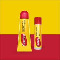 Carmex balsamo labial medicado en tubo, deslizamiento suave para labios agrietados.