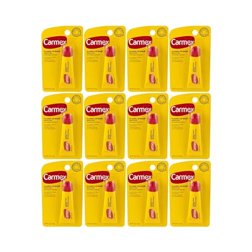 Carmex bálsamo labial en tubo, sensación suave al aplicar.