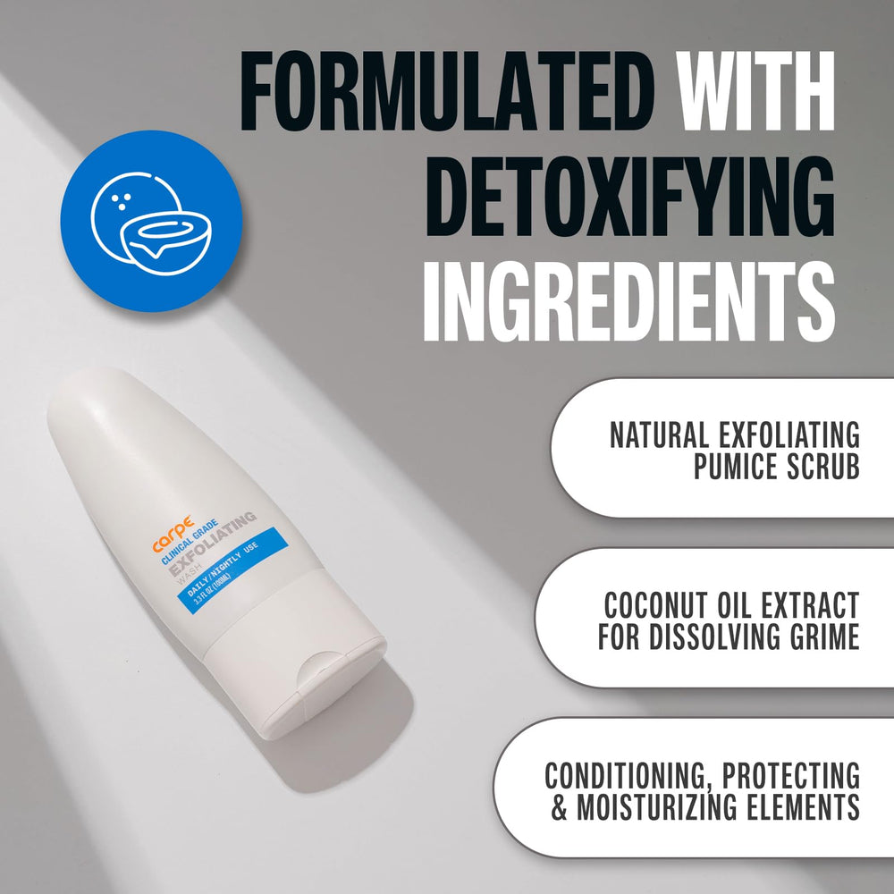 Carpe exfoliante axilas, exfoliación suave mejora la cobertura del desodorante.