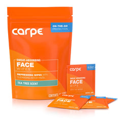 Carpe toallitas faciales en gimnasio para refrescarse y limpiar