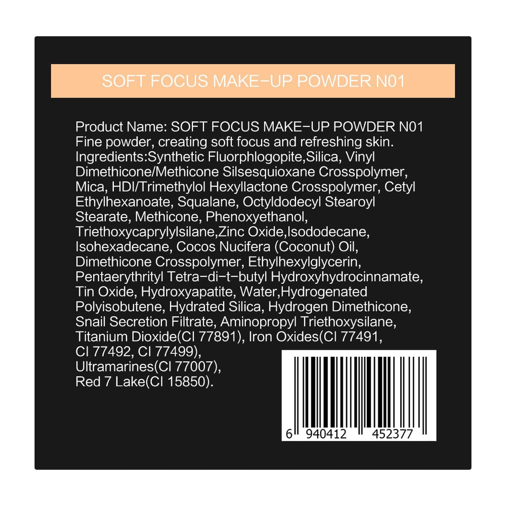 CARSLAN Soft Focus polvo suelto sin talco para piel sensible