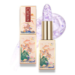 Catkin bálsamo labial cambia color amatista, hidratación suave y brillo.