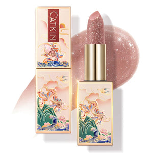 Catkin balsamo labial glitter mar de estrellas champán, brillo sedoso para realzar labios