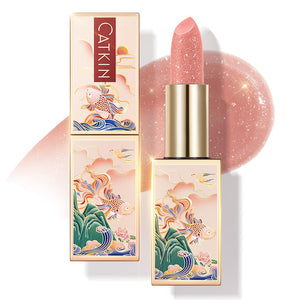 Catkin bálsamo labial tintado Aurora muestra color natural con destellos