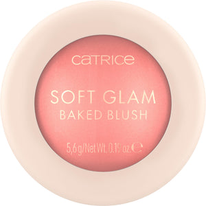 Catrice Soft Glam Baked Blush tono rosado radiante para mejillas.