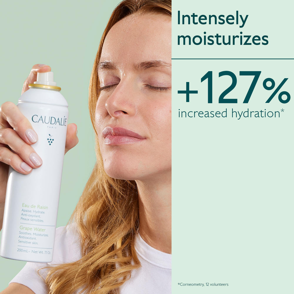 Caudalie agua de uva: calma el enrojecimiento y la irritación superficial.