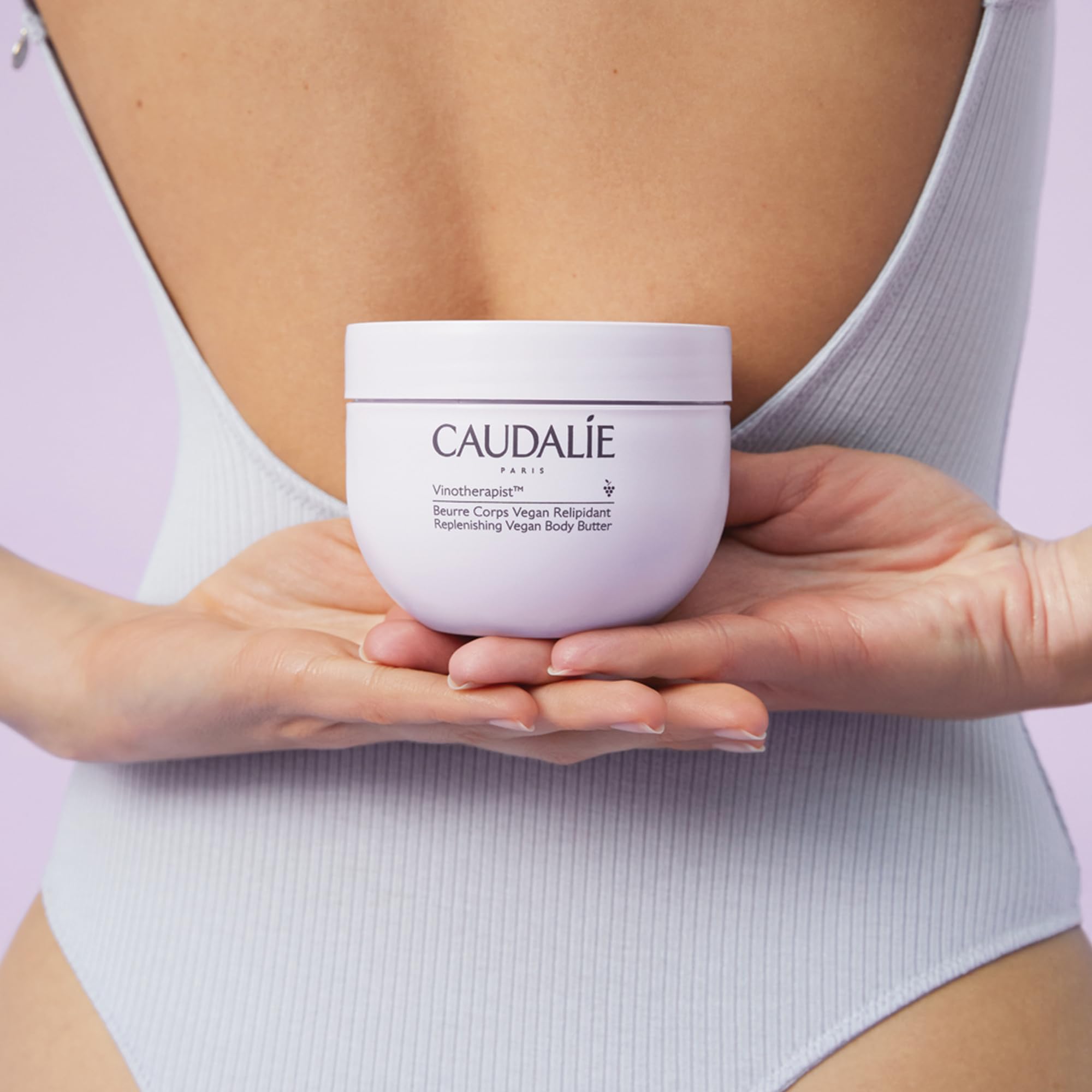 Caudalie manteca corporal vegana, olor cítrico suave para la piel