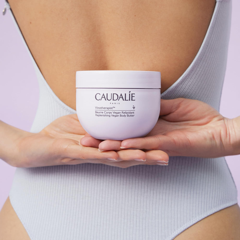 Caudalie manteca corporal vegana, olor cítrico suave para la piel