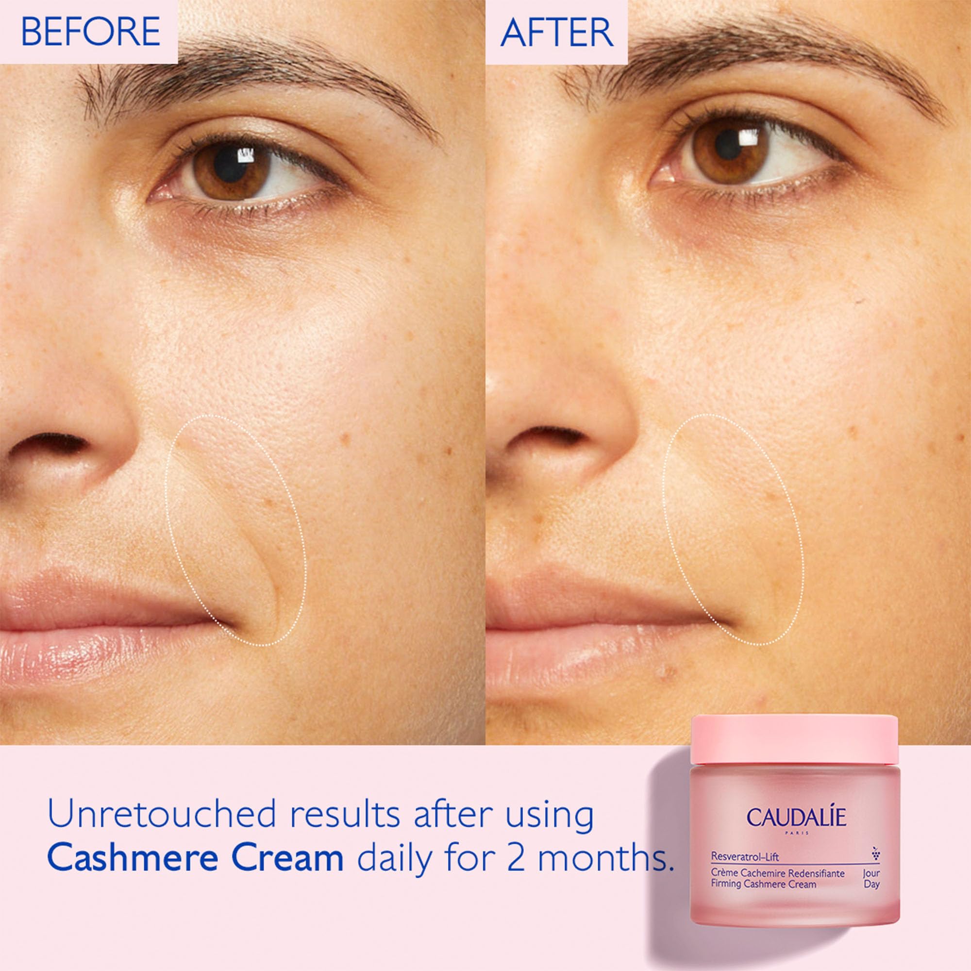 Textura cremosa de Caudalie Resveratrol-Lift lista para aplicar diariamente