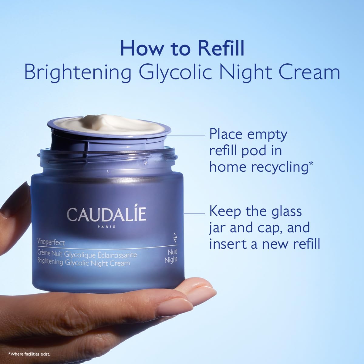 Caudalie Vinoperfect resultados nocturnos para tono uniforme y radiante.