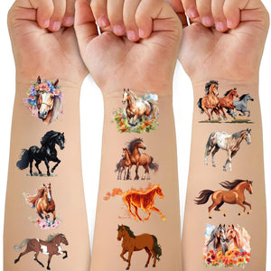 tatuajes cavalatat caballo 52 piezas para fiestas infantiles